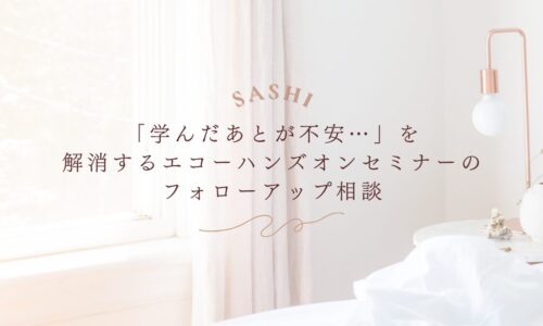 学習後の不安を解消するエコーハンズオンセミナーのフォローアップ相談