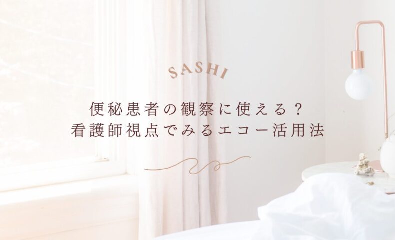 便秘患者の観察に役立つ看護師視点でのエコー活用法を紹介