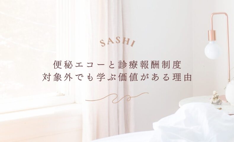 便秘エコーと診療報酬制度について対象外でも学ぶ価値を解説