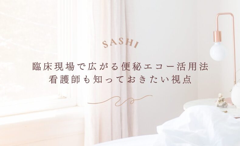 臨床現場で広がる便秘エコー活用法と看護師が知っておきたい視点を紹介