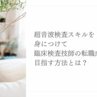 超音波検査スキルで臨床検査技師の転職成功を目指す方法を紹介
