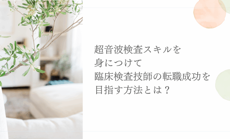 超音波検査スキルで臨床検査技師の転職成功を目指す方法を紹介