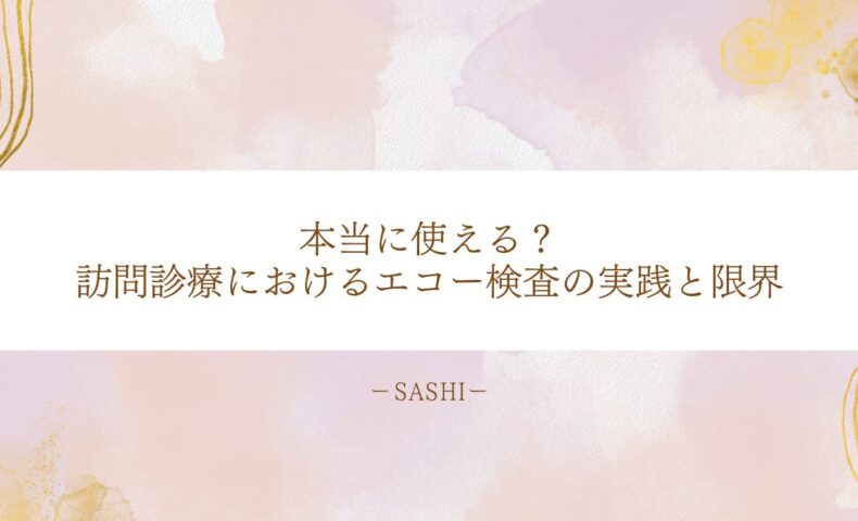 訪問診療におけるエコー検査の実践と限界を解説