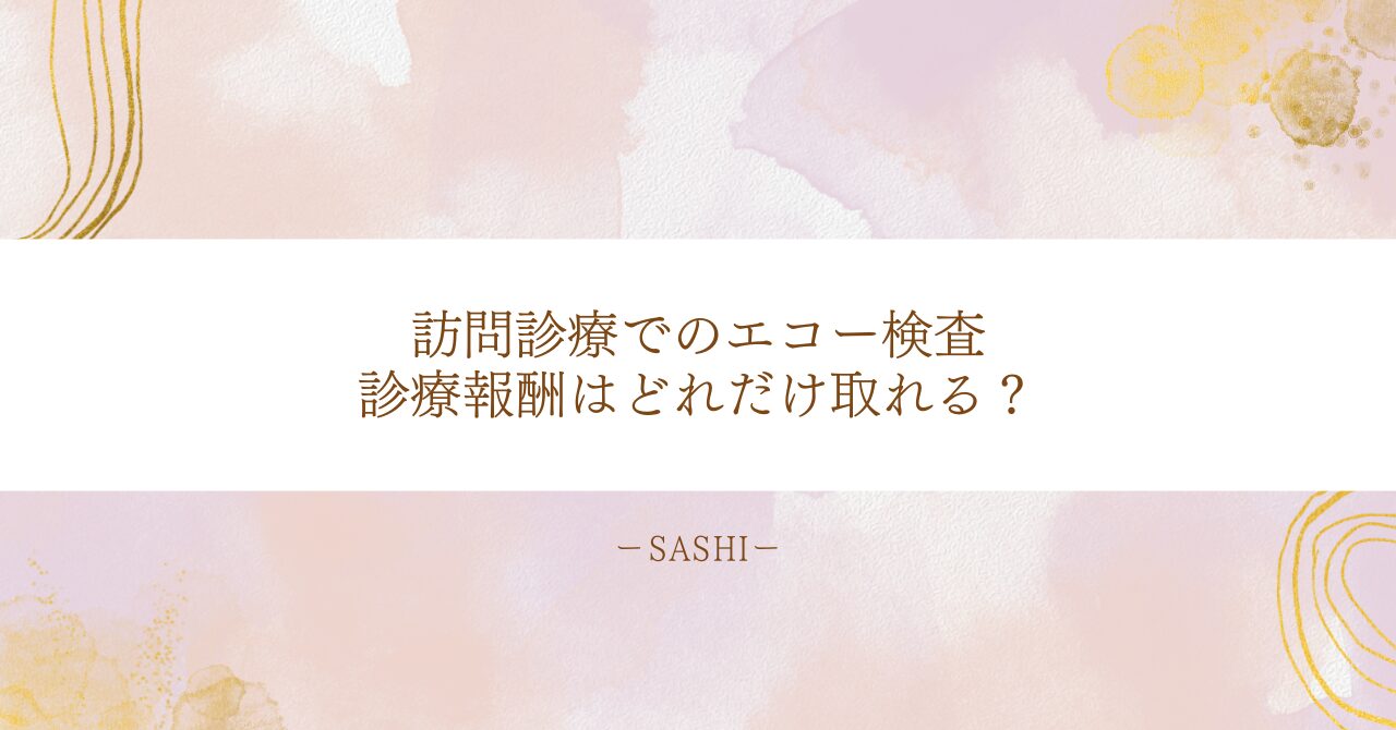 訪問診療エコー検査の診療報酬や収益性を詳しく紹介