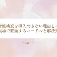 超音波検査を導入できない理由と現場で直面する課題や解決策