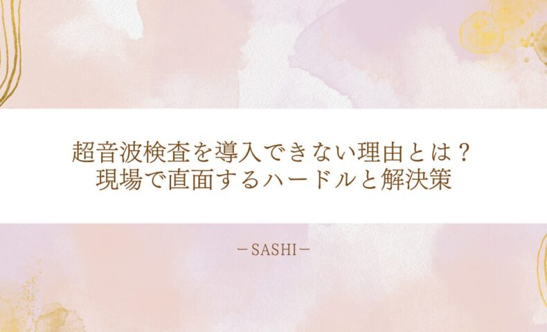 超音波検査を導入できない理由と現場で直面する課題や解決策