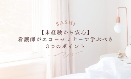 未経験の看護師がエコーセミナーで学ぶべき3つのポイントを紹介