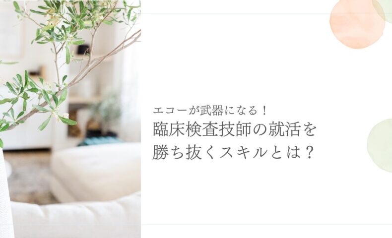 臨床検査技師がエコーを武器に就活を勝ち抜くスキル