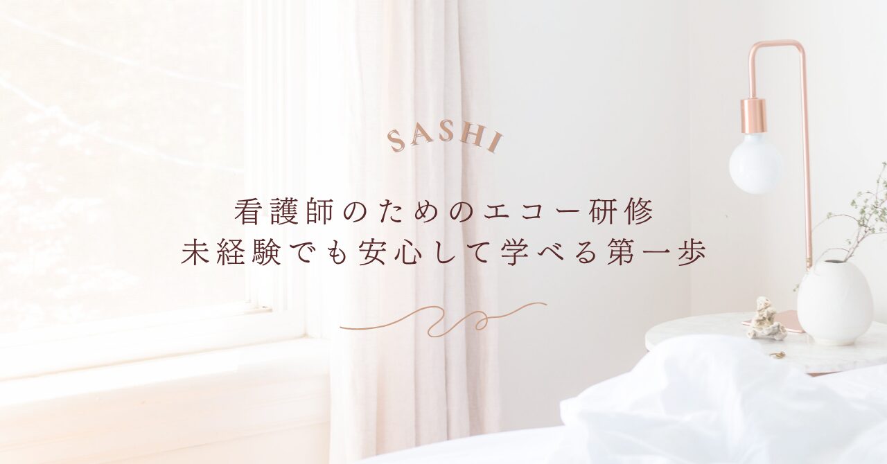 未経験の看護師が安心して学べるエコー研修の第一歩を紹介