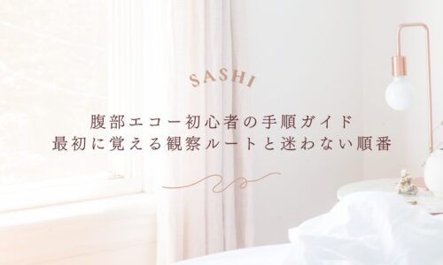 腹部エコー初心者向け観察ルートと迷わない検査手順