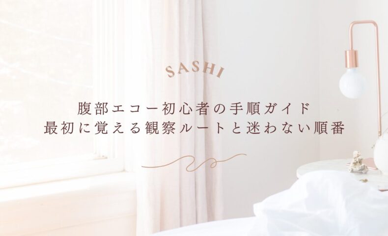 腹部エコー初心者向け観察ルートと迷わない検査手順