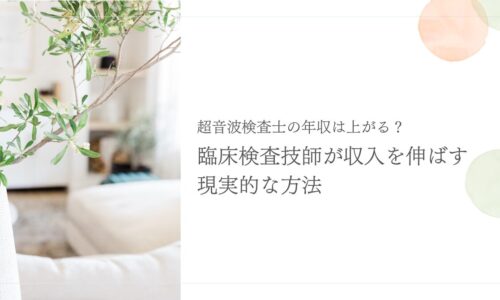 超音波検査士の年収と臨床検査技師が収入を伸ばす方法