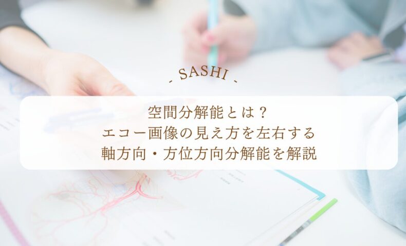 空間分解能とエコー画像の見え方を左右する軸方向・方位方向分解能