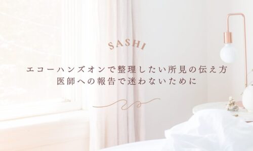 エコーハンズオンで所見を整理し医師へ伝える基本