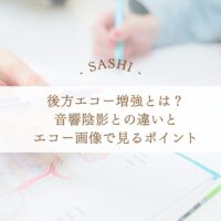 後方エコー増強と音響陰影の違いをエコー画像で学ぶ