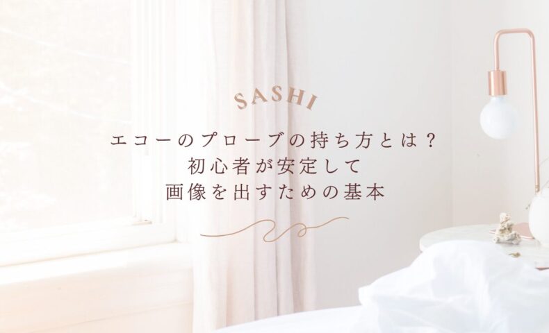 初心者向けエコープローブの持ち方と画像描出の基本