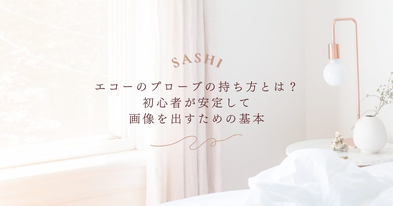 初心者向けエコープローブの持ち方と画像描出の基本