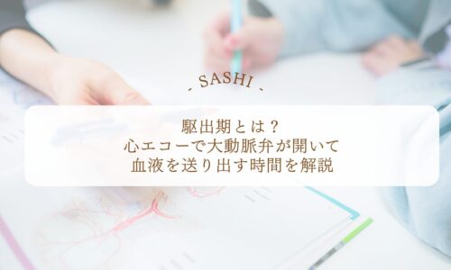駆出期で大動脈弁開放と血液拍出を理解する心エコー