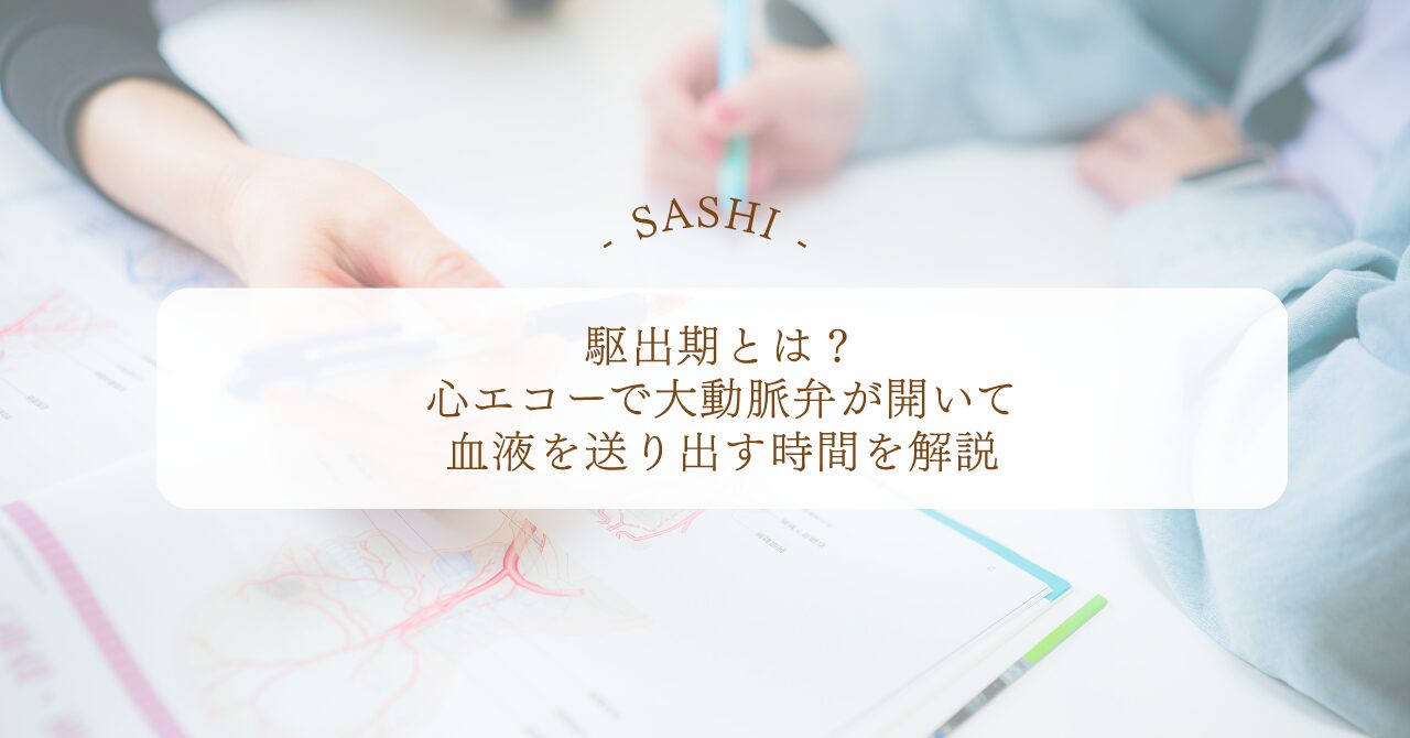 駆出期で大動脈弁開放と血液拍出を理解する心エコー