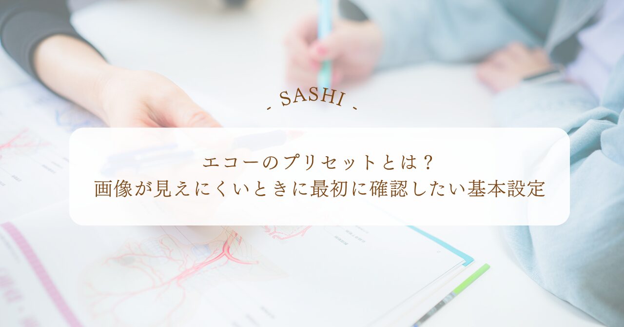 エコープリセットの基本設定と画像が見えにくい時の確認点